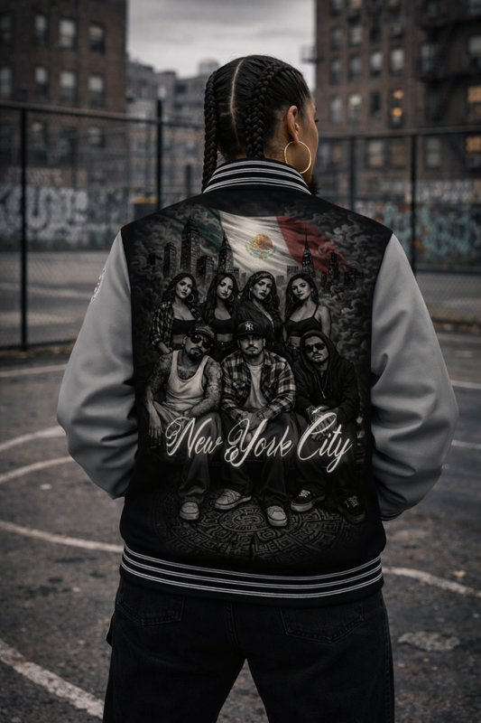 ⭐ Chicano Pride Under NY Sky - Varsity Jacket - 639g
