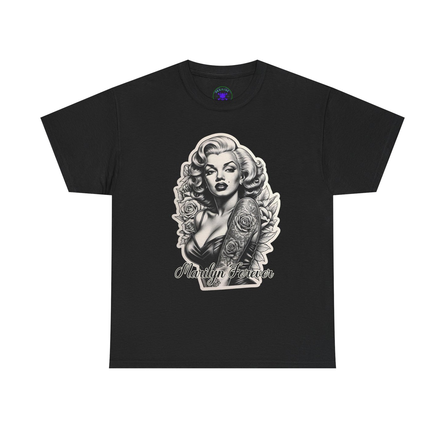 Marilyn Forever Heavy Cotton Unisex Tee Black