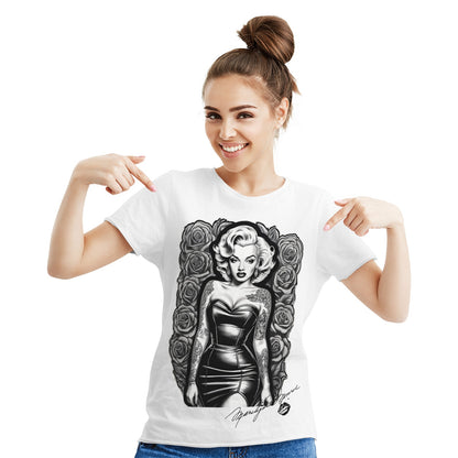 Marilyn with Love Cotton T-shirt White