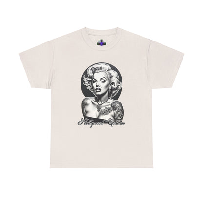 Hollywood Goddess Heavy Cotton Tee Ice Grey