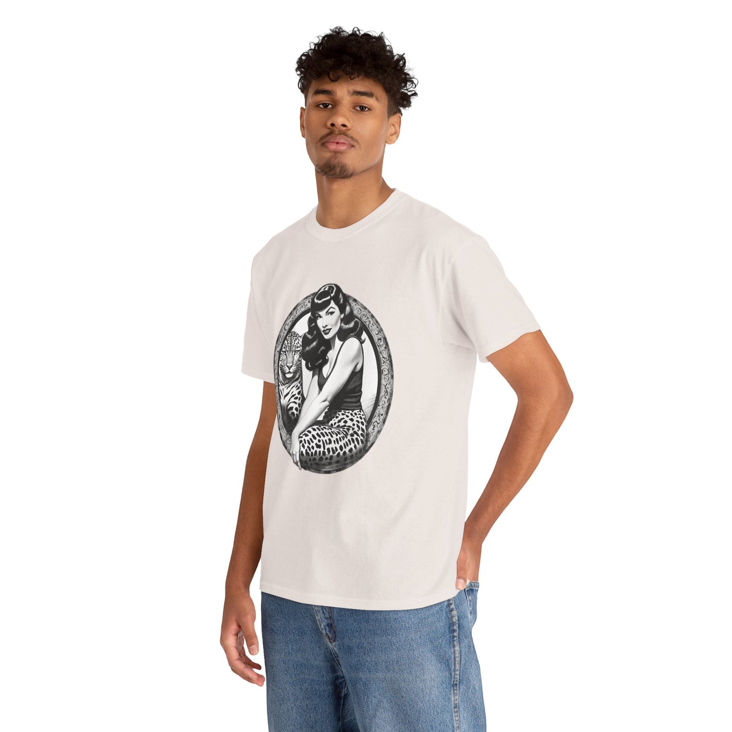 Bettie Page Cougar Heavy Cotton Graphic Tee