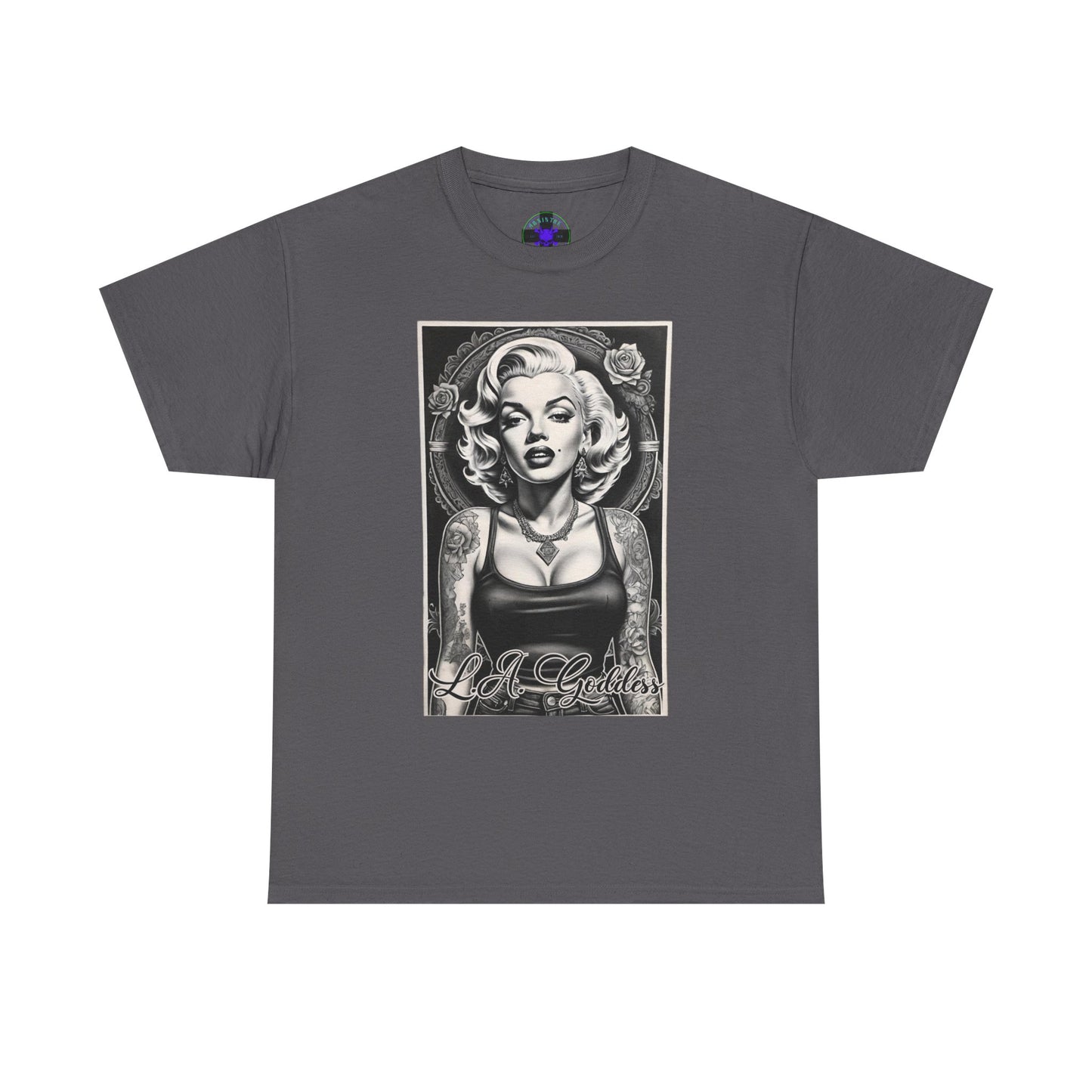 L.A. Goddess Heavy Cotton Graphic Tee Charcoal