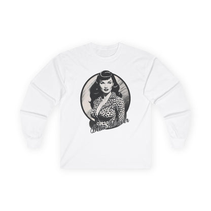 Bettie Forever Unisex Ultra Cotton Long Sleeve Tee White