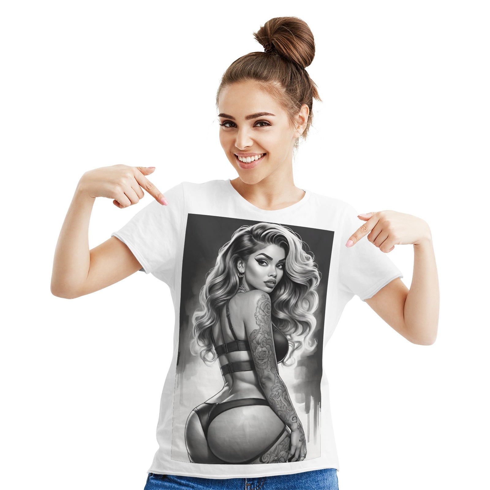 Dreamy Diva Women's Cotton Short Sleeve T-shirt White