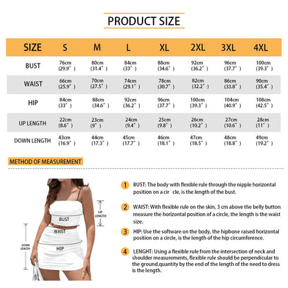 Widow Maker Women's Crop Tank Top & Mini Skirts Sets