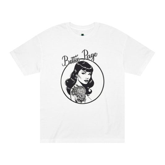 Classic Bettie Page Unisex Tee White
