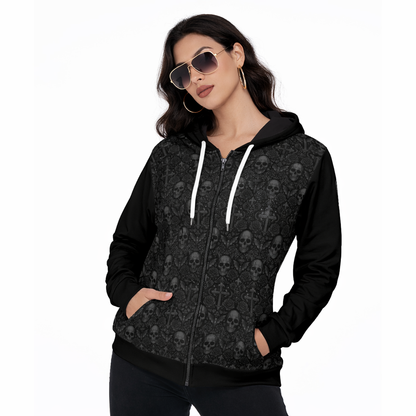 Jaguar Queen - Zip Up Hoodie With Pocket