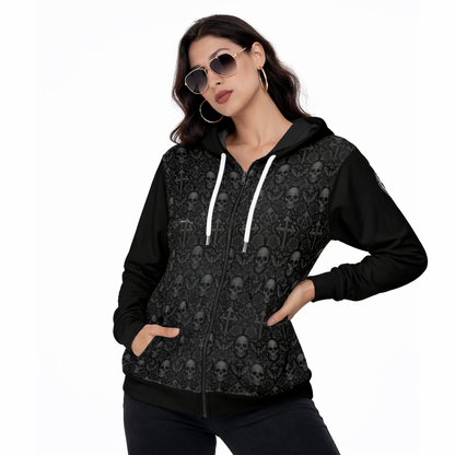 Jaguar Queen - Zip Up Hoodie With Pocket