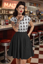 Widow Maker- Short Sleeve A-Line Midi Dress 3XL