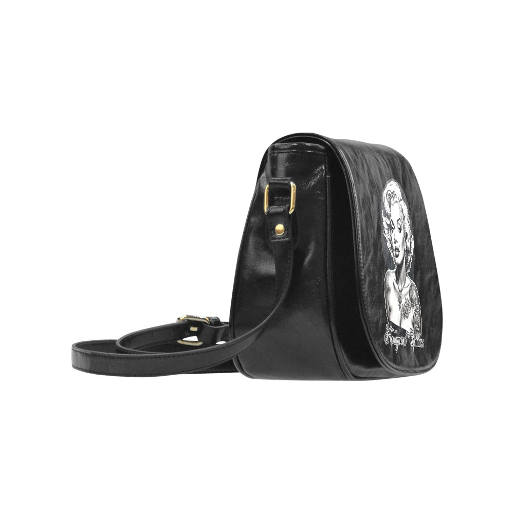 Hollywood Goddess Classic Saddle Bag - Vegan Leather