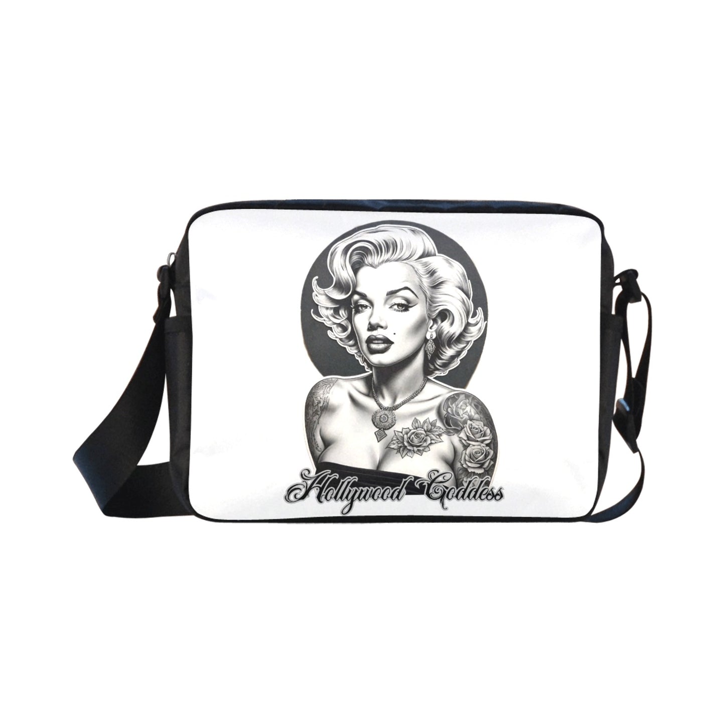 Hollywood Goddess Marilyn Monroe Cross-body Nylon Bag - Gothic White ONESIZE