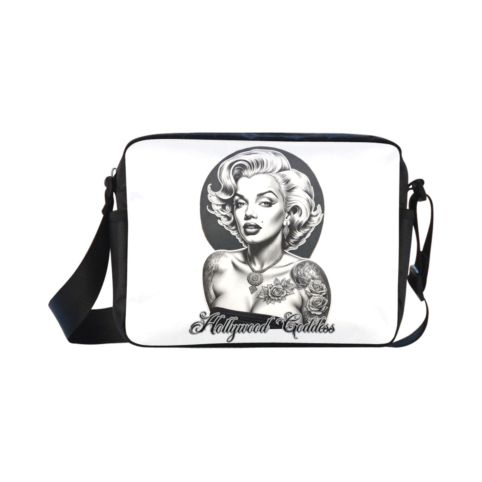 Hollywood Goddess Marilyn Monroe Cross-body Nylon Bag - Gothic White ONESIZE