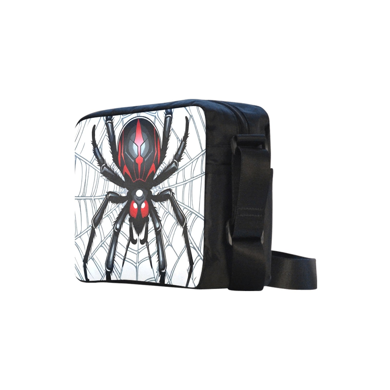 Widow Maker Cross-body Nylon Bag - Gothic Black Widow Spider