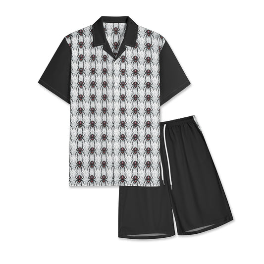 Widow Maker Men's All-Over-Print Hawiian Shirt Sets 4XL