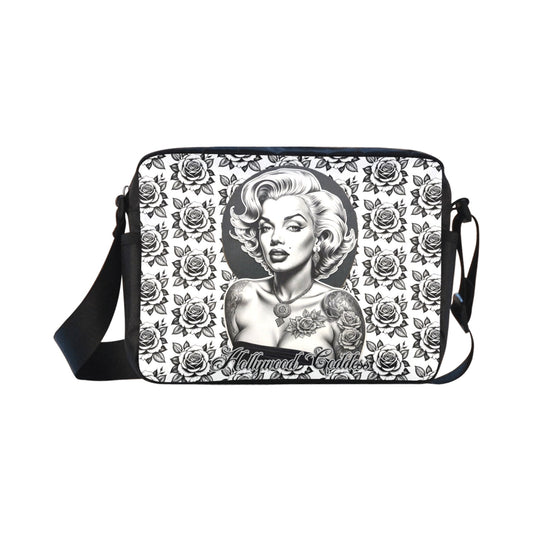 Eternal Angel Marilyn Monroe White Roses Cross-body Nylon Bag White ONESIZE