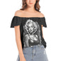 L.A Goddess- Black Sleeve Women's Off The Shoulder Top 3XL