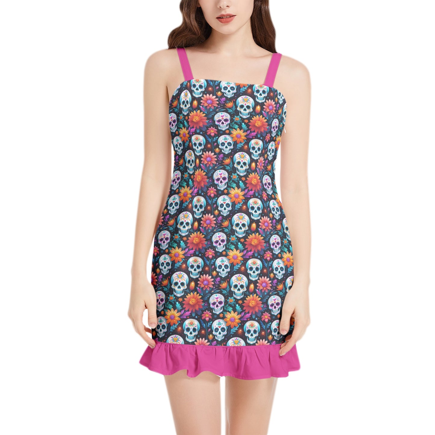 Sunny Side Down Ruffle Hem Mini Dress 3XL