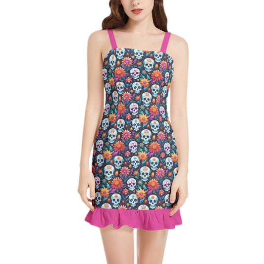 Sunny Side Down Ruffle Hem Mini Dress 3XL