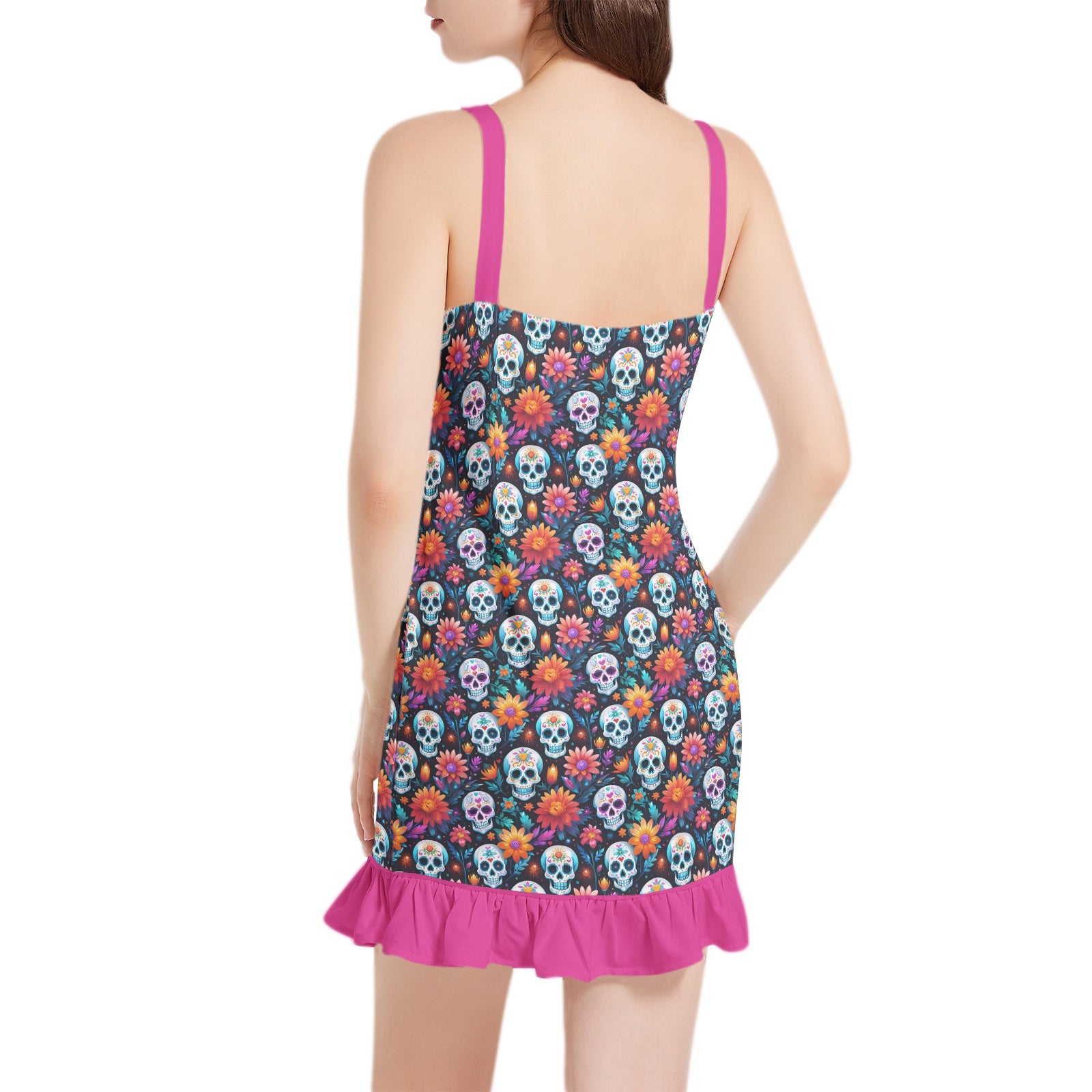 Sunny Side Down Ruffle Hem Mini Dress