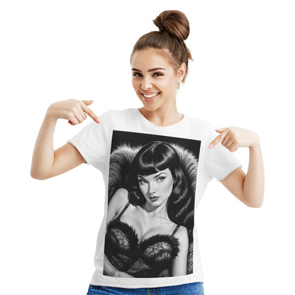 Bettie Forever Women's Cotton Short Sleeve T-shirt White