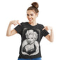 Mae West Women's Cotton Short Sleeve T-shirt Black