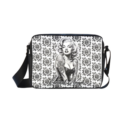 Eternal Angel Roses Cross-body Nylon Bag - Gothic Romantic White ONESIZE