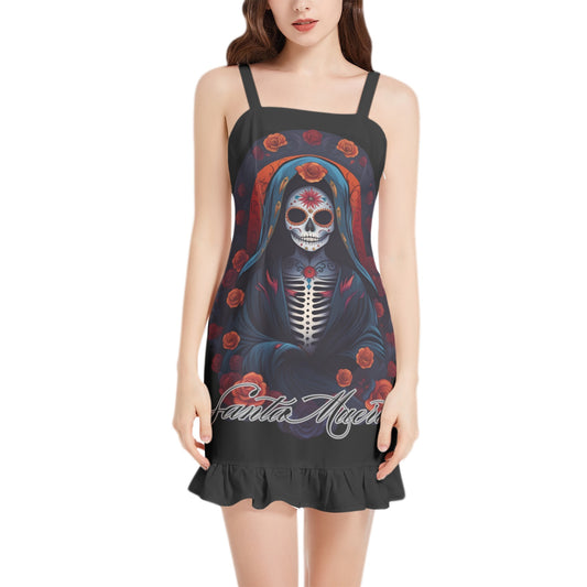 Santa Muerte Ruffle Hem Mini Dress 3XL